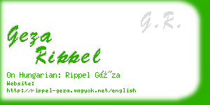 geza rippel business card